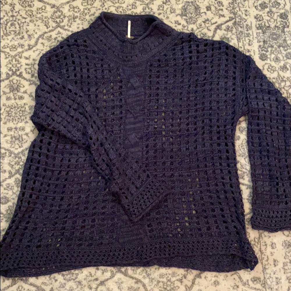 Free People high neck, large woven sweater